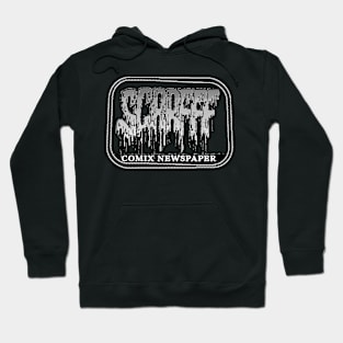 Scarfff Drippy Lettering, Halftone inside Hoodie